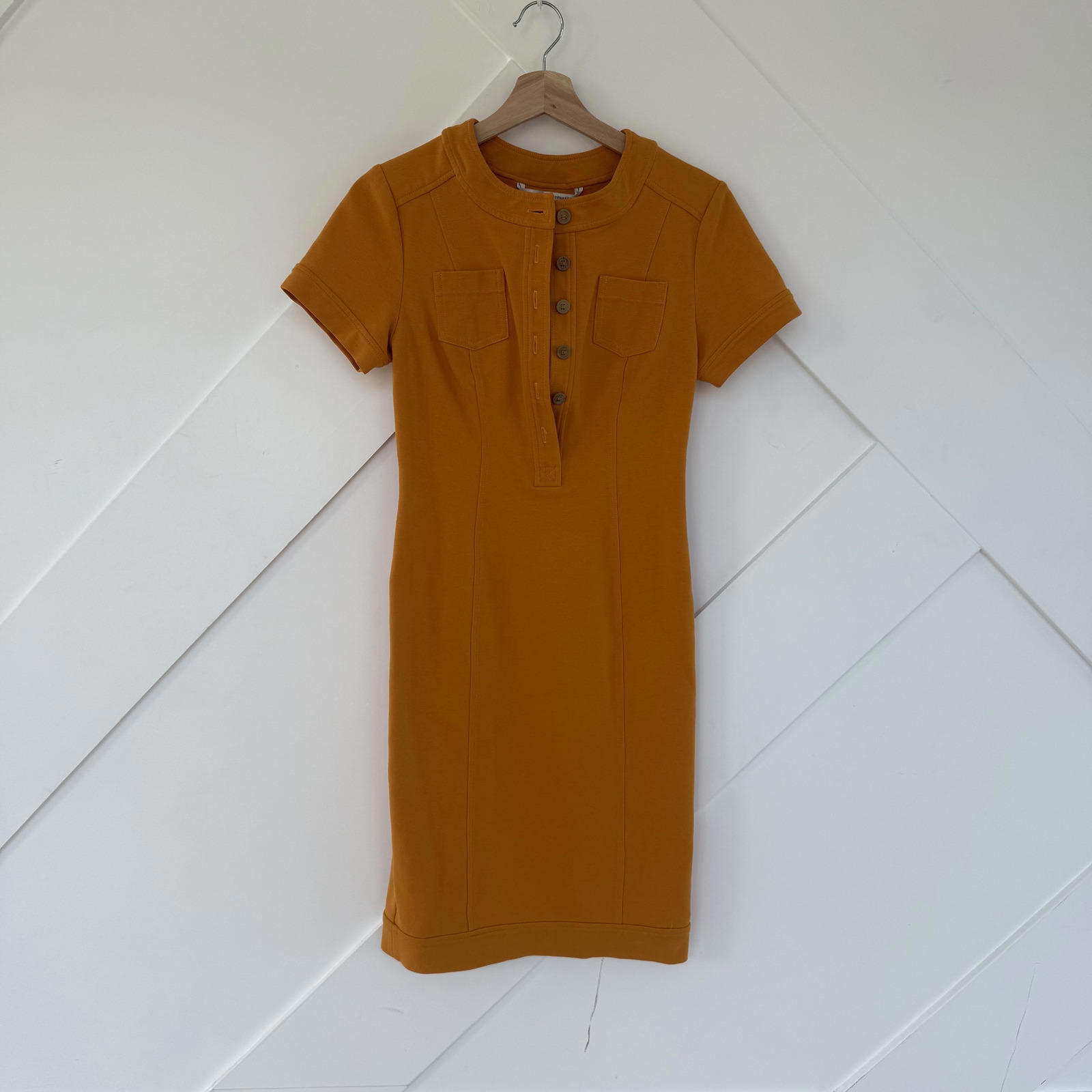 Diane Von Furstenberg Vintage Mustard Orange Yellow 60's 70's Dress